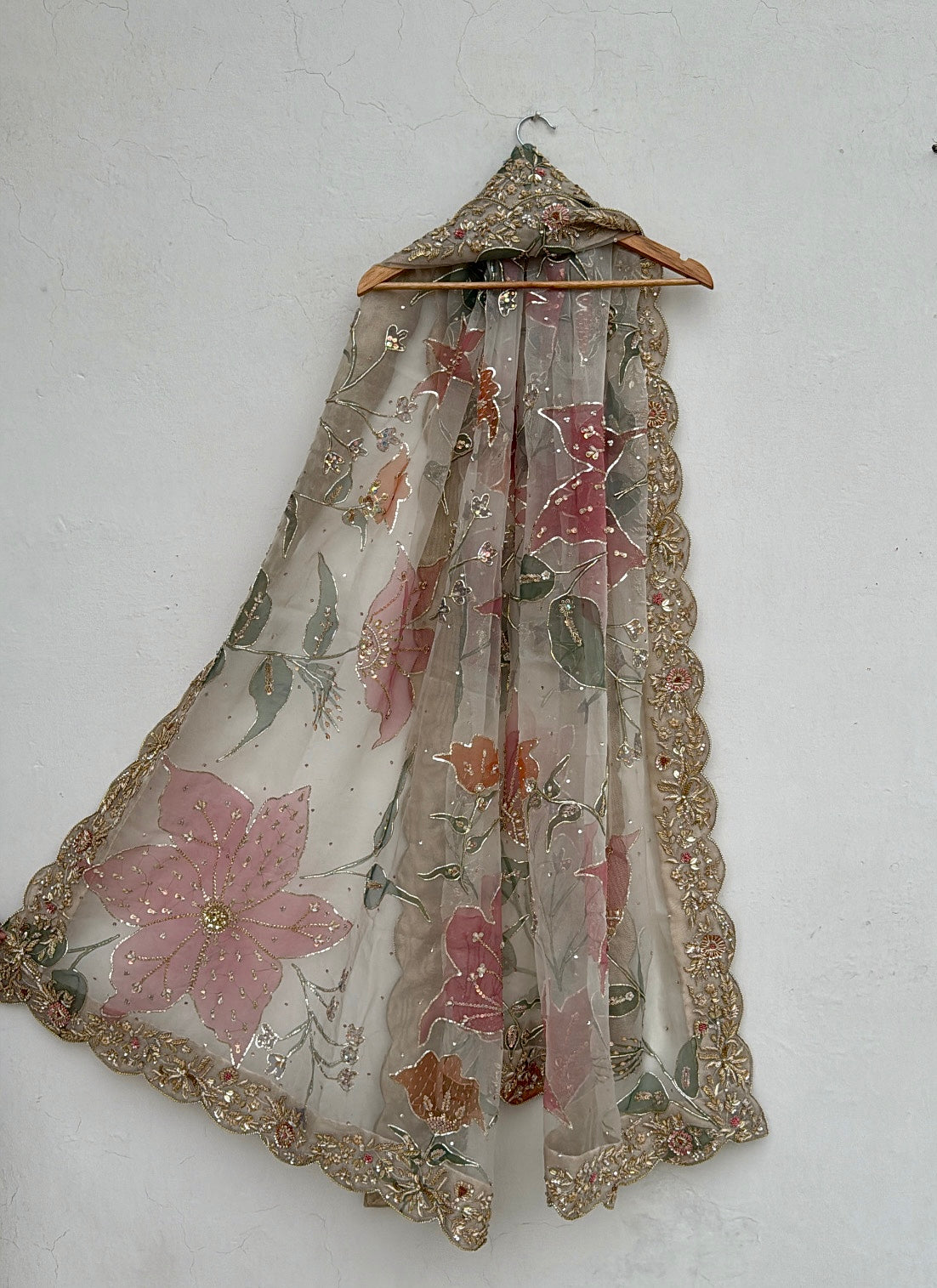 Bridal Handpainted dupatta