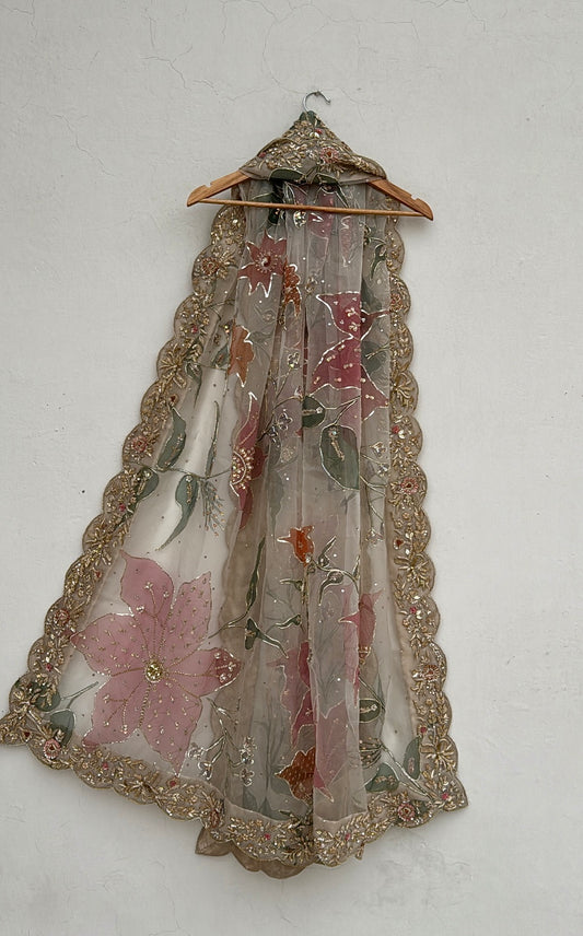 Bridal Handpainted dupatta