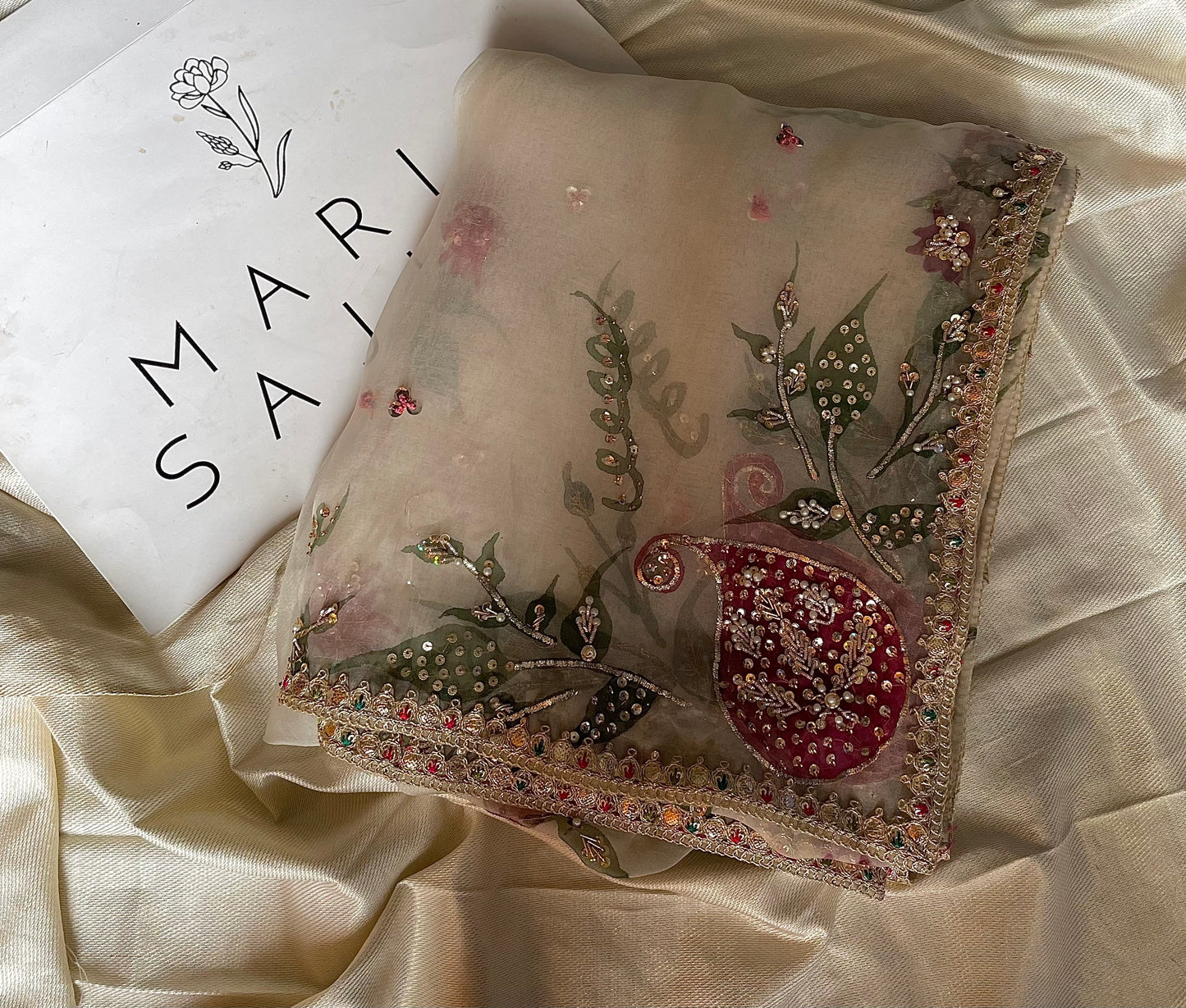 Festive HanPainted Dupatta