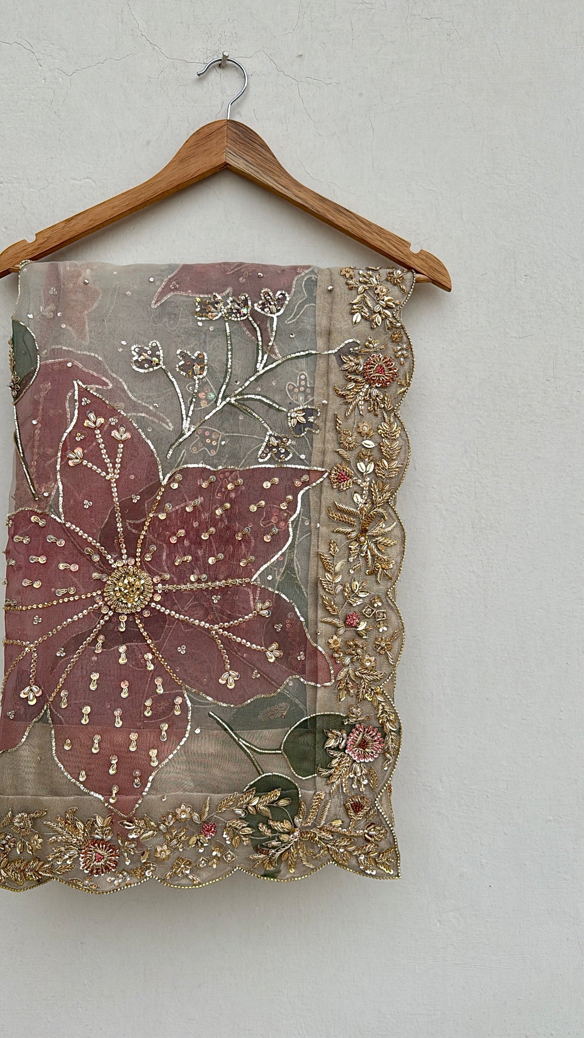 Bridal Handpainted dupatta